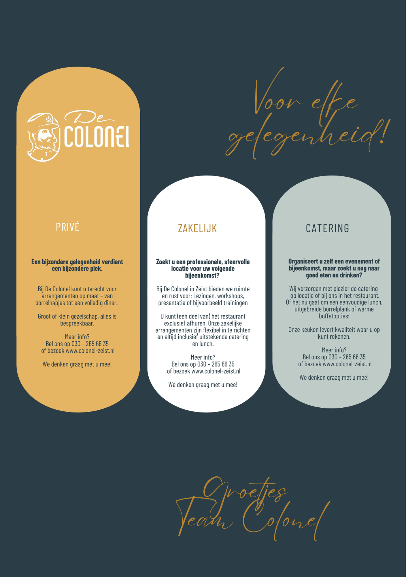 Borrelkaart achterkant The Colonel